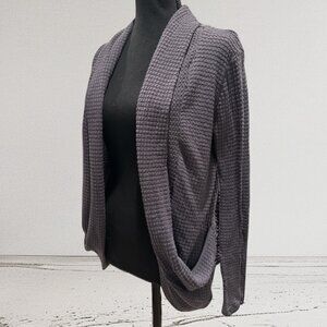 Women’s Charcoal Open-Front Cardigan – Soft & Effortless